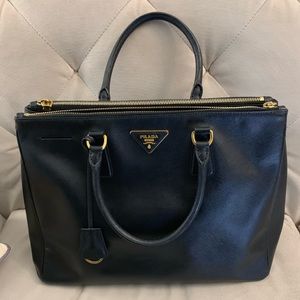 Prada Saffiano Galleria Double Zip Large tote
